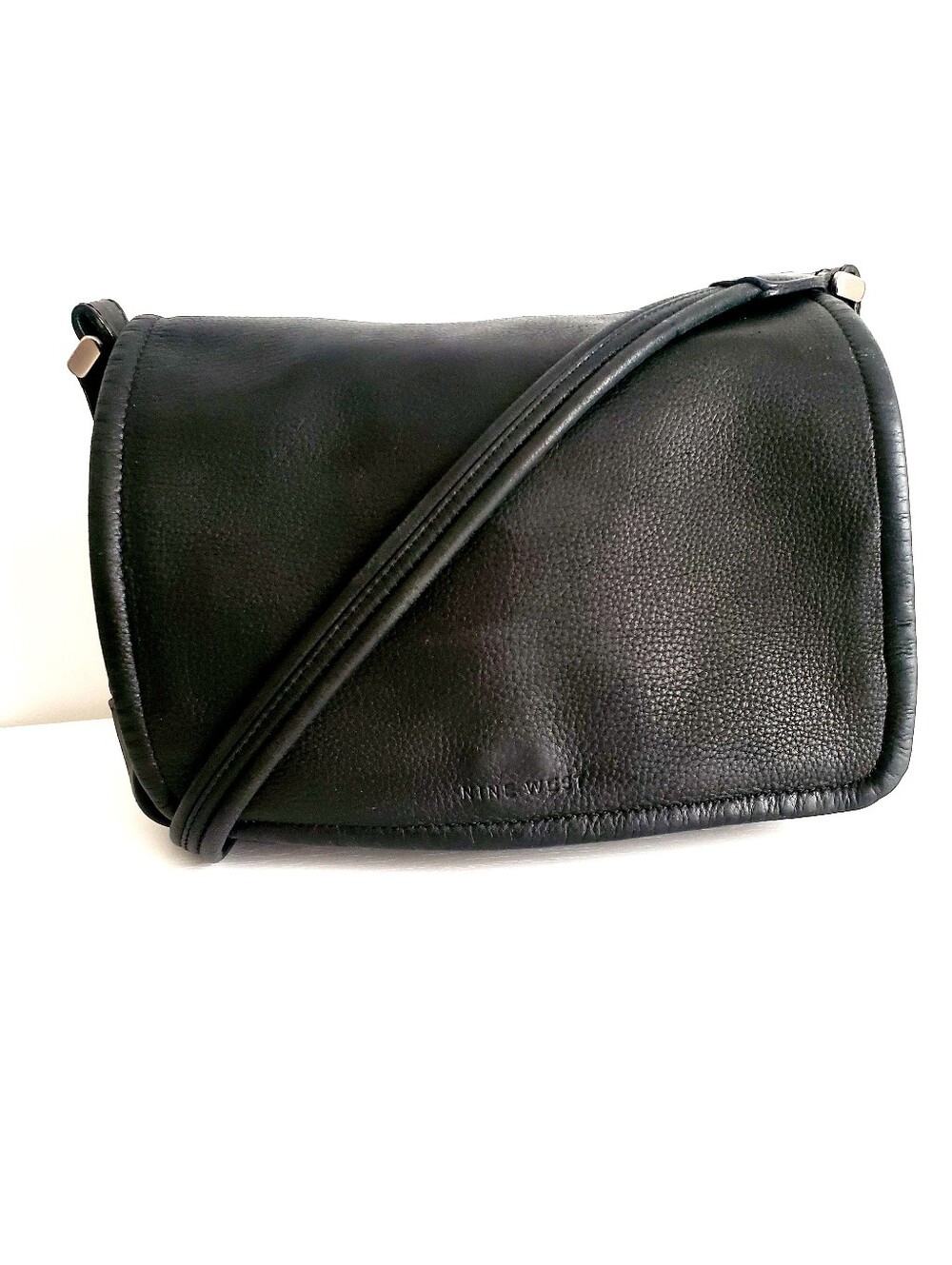 Nine West Black Leather Crossbody Bag